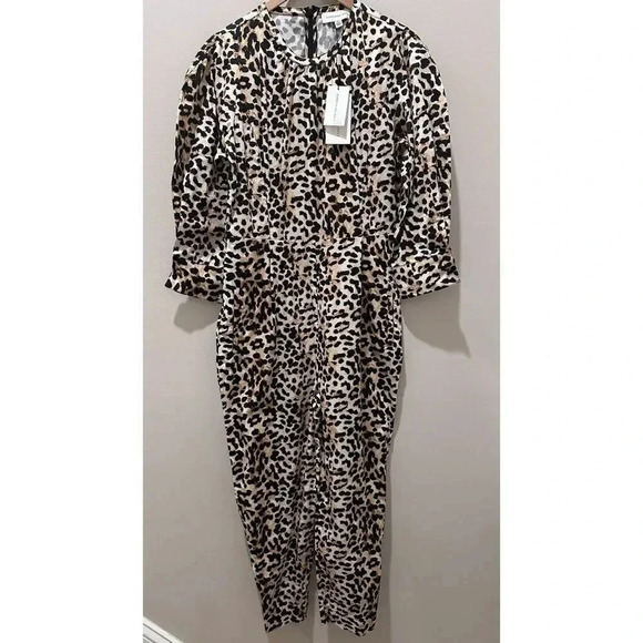 Something Navy Leopard Print Jumpsuit - Picture 4 of 16